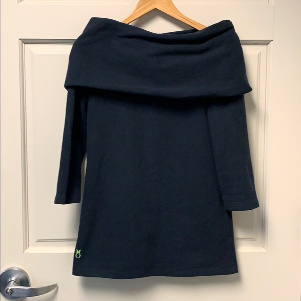 Dudley Stephens Calyer Cowel Neck Sweater - Navy